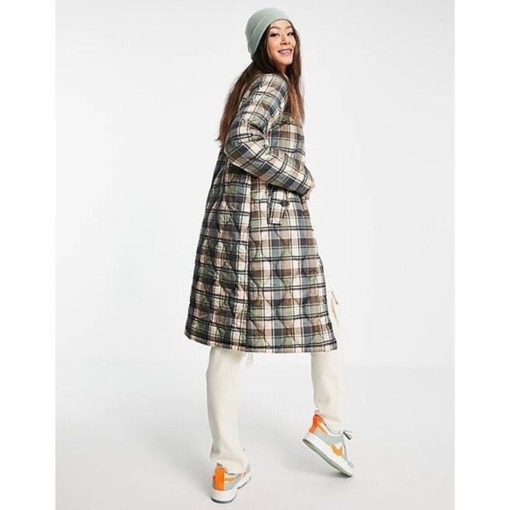 Violet Romance Quilted Check Coat
